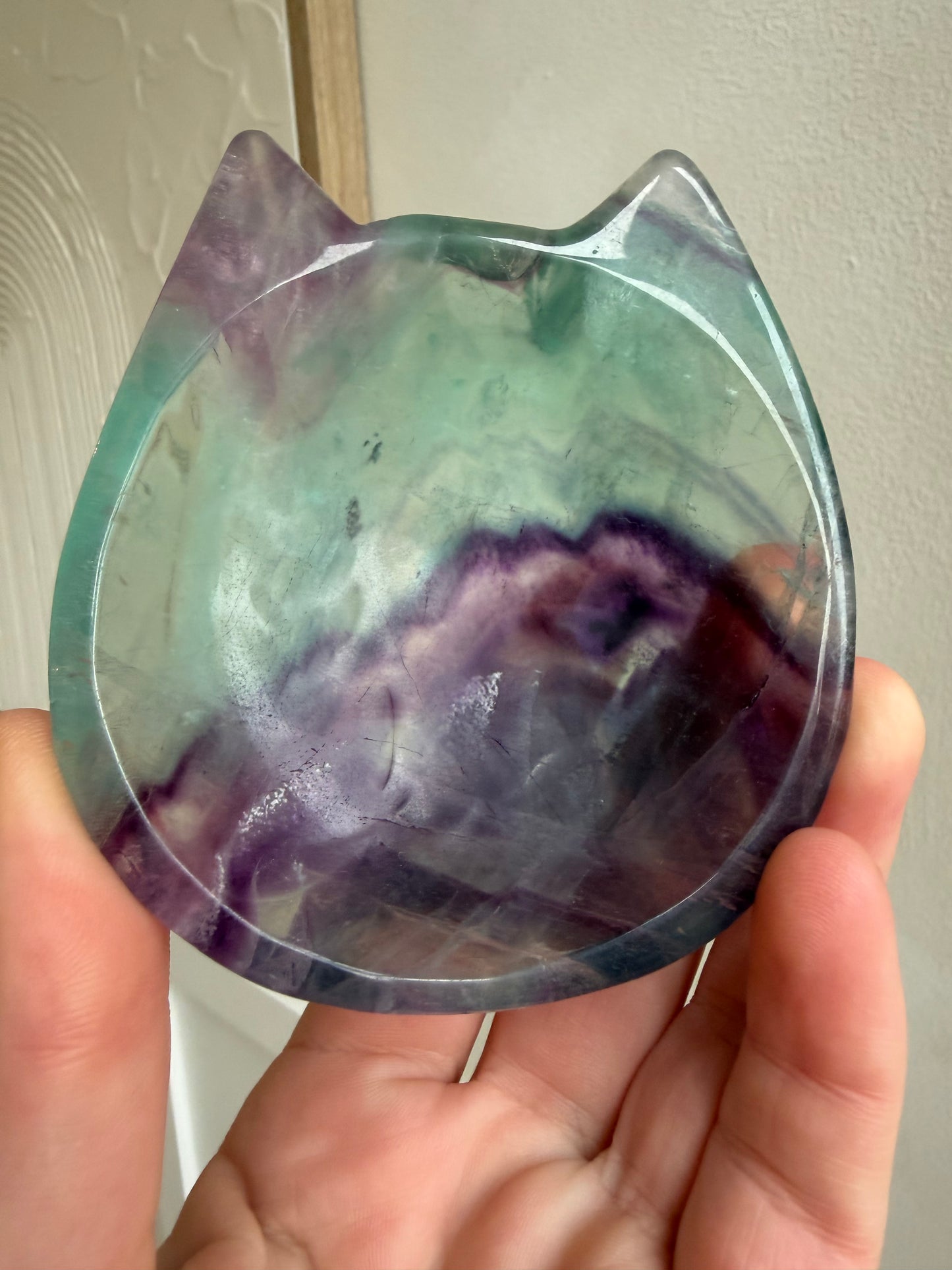 Fluorite cat bowl