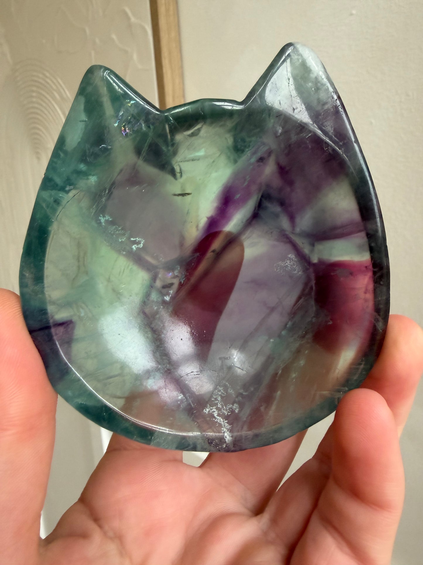 Fluorite cat bowl