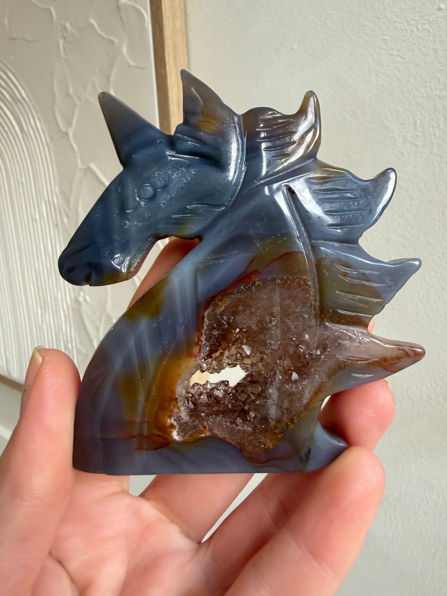 Drusy agate unicorn