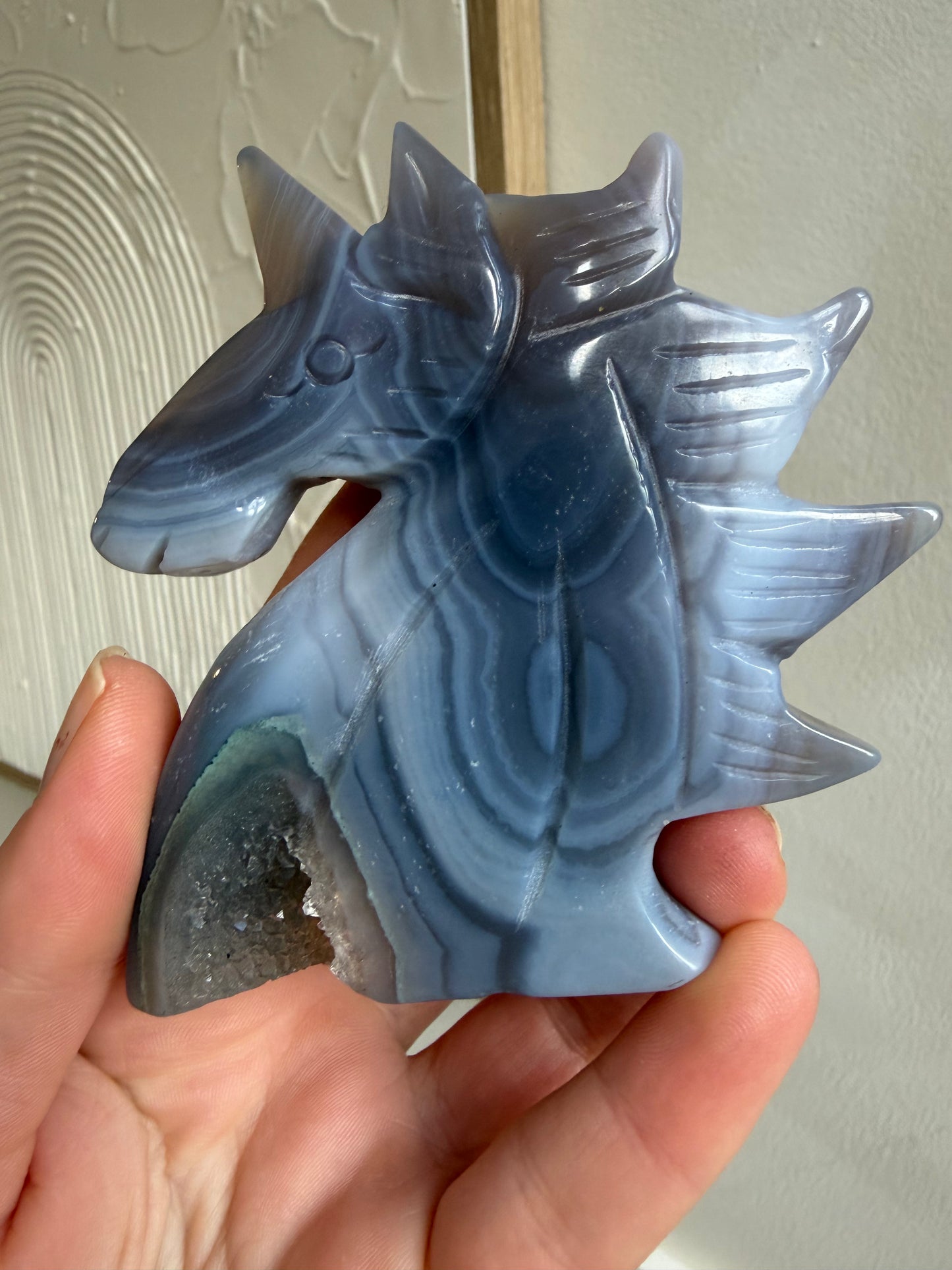 Drusy agate unicorn