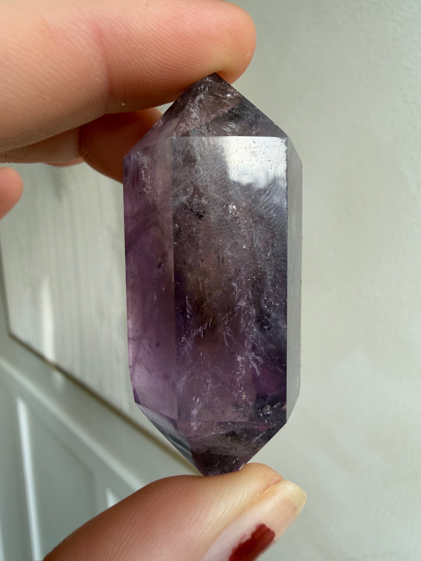 Madagascan amethyst double point