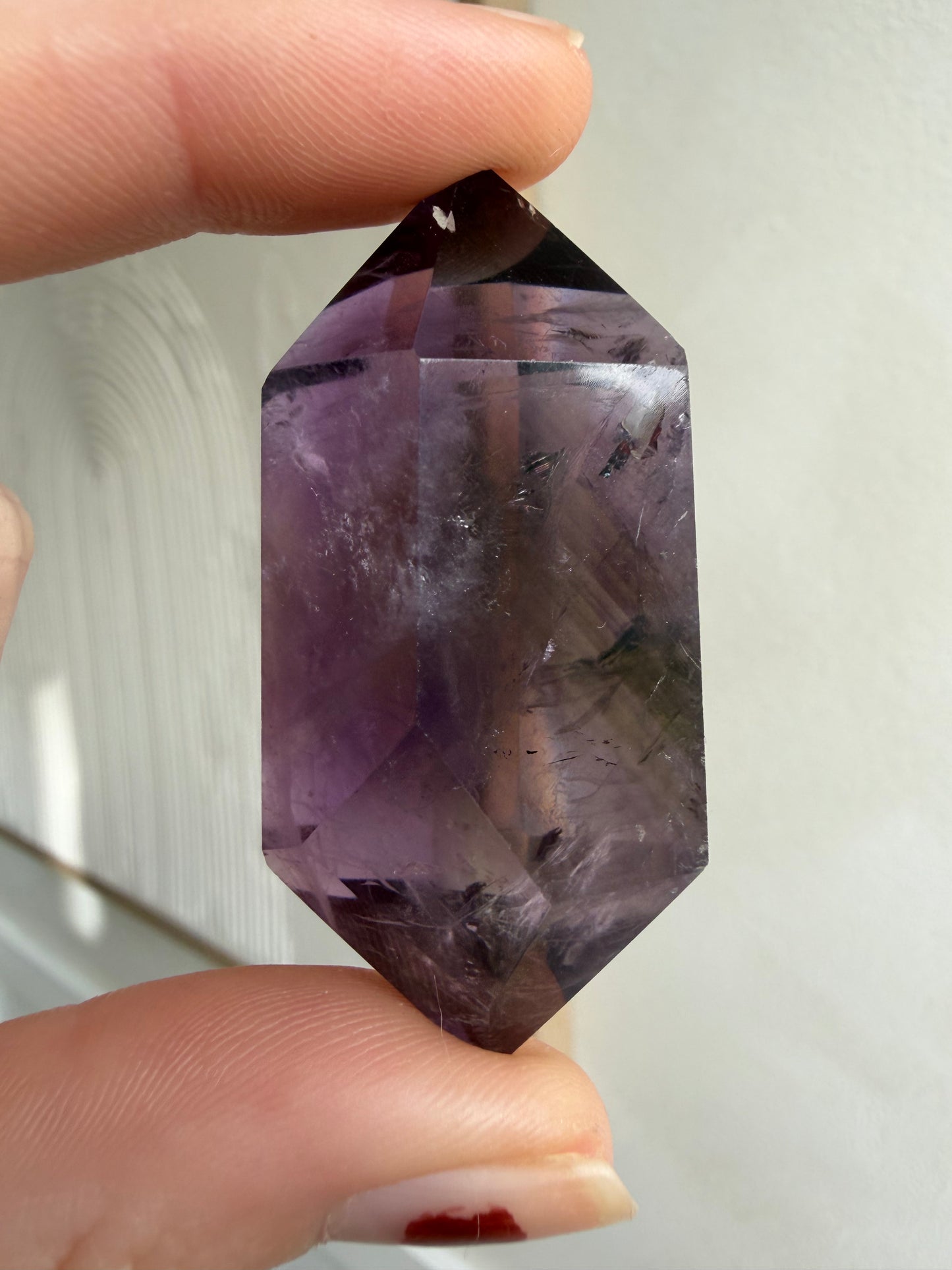 Madagascan amethyst double point