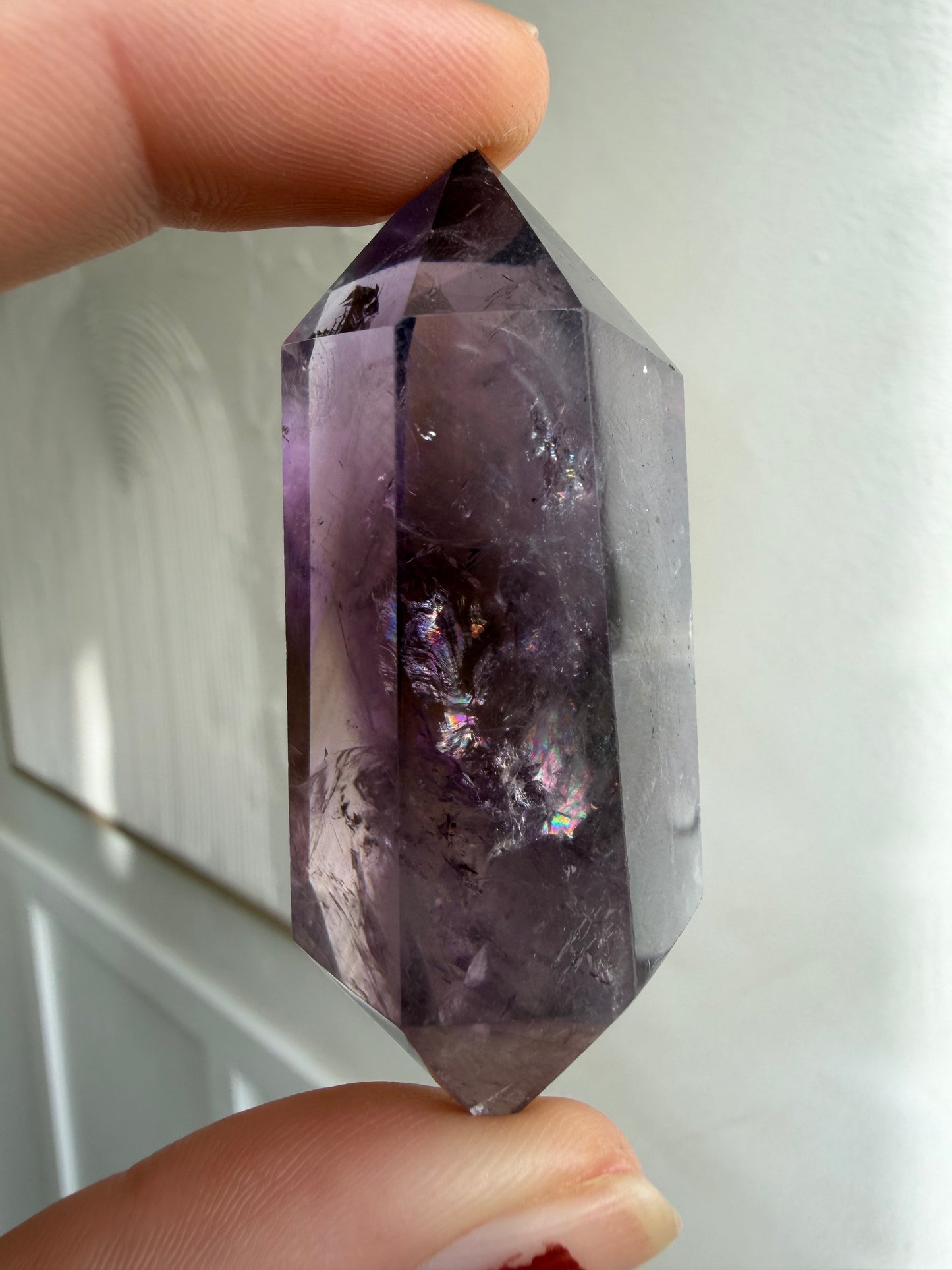 Madagascan amethyst double point