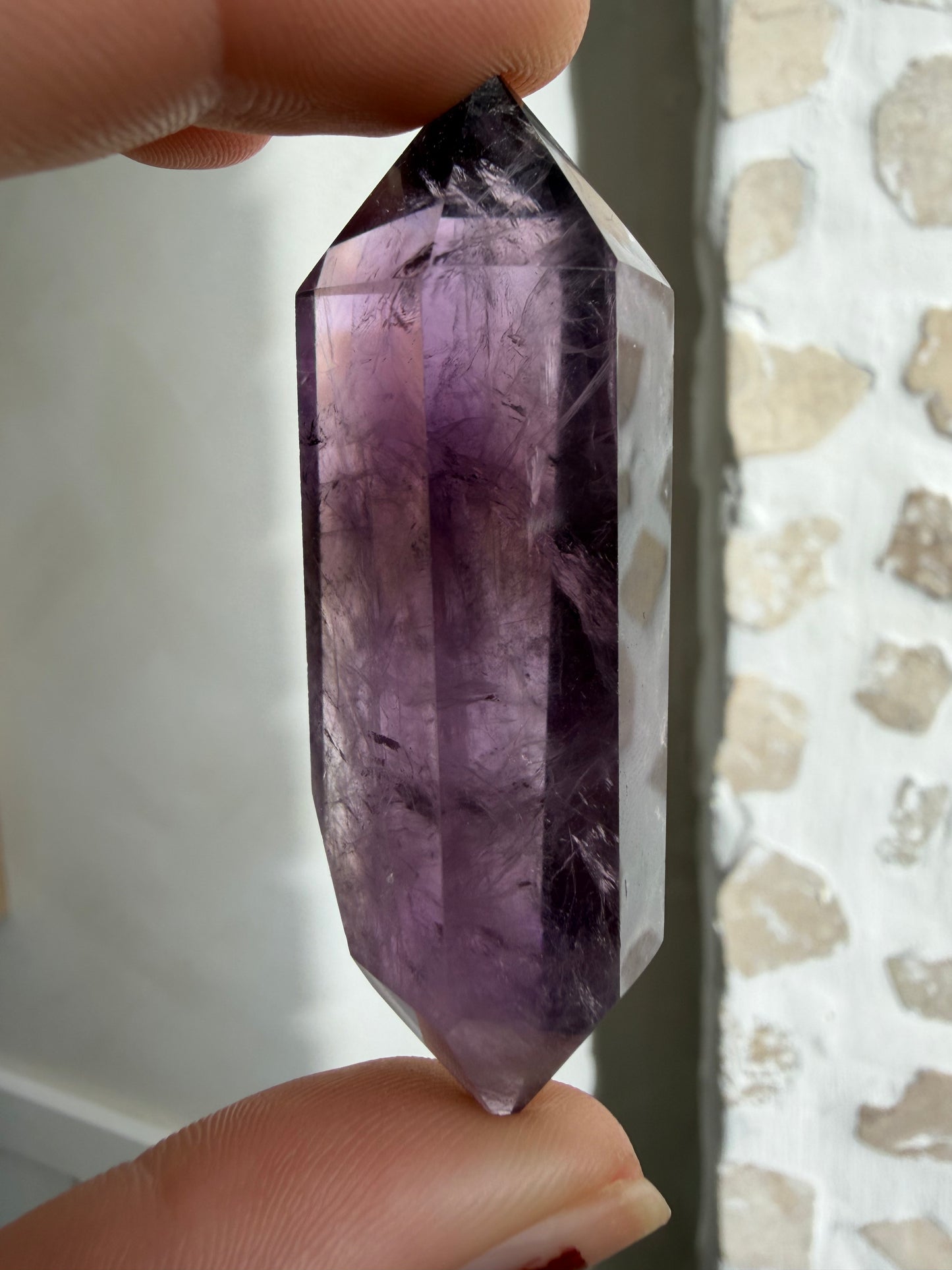 Madagascan amethyst double point