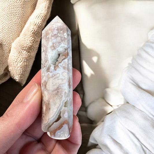 Flower agate & Drusy (E)