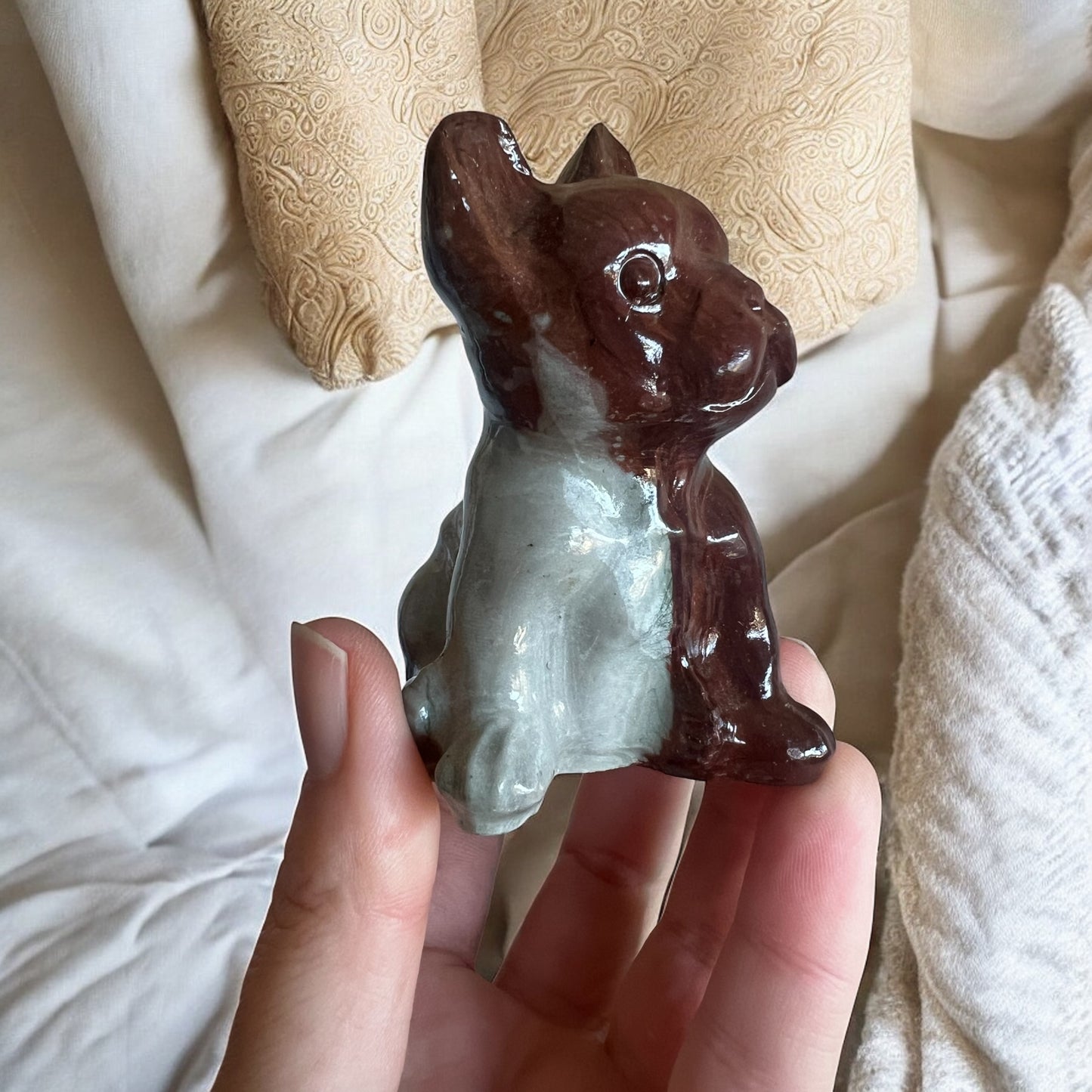 Frenchie Jasper Carving