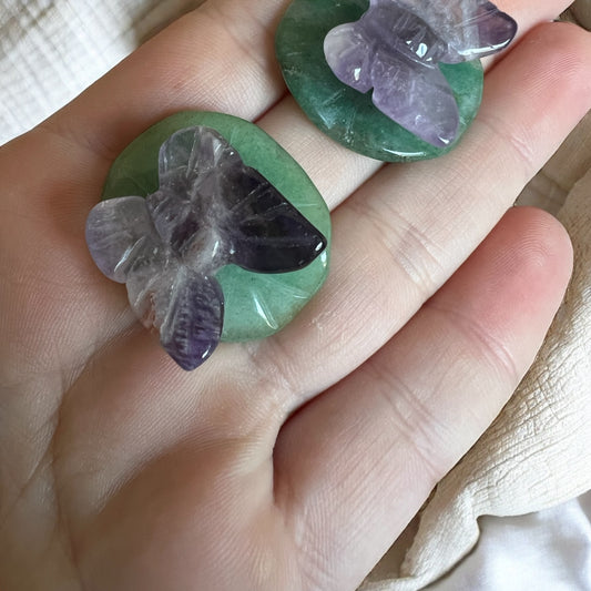 Amethyst & aventurine butterfly
