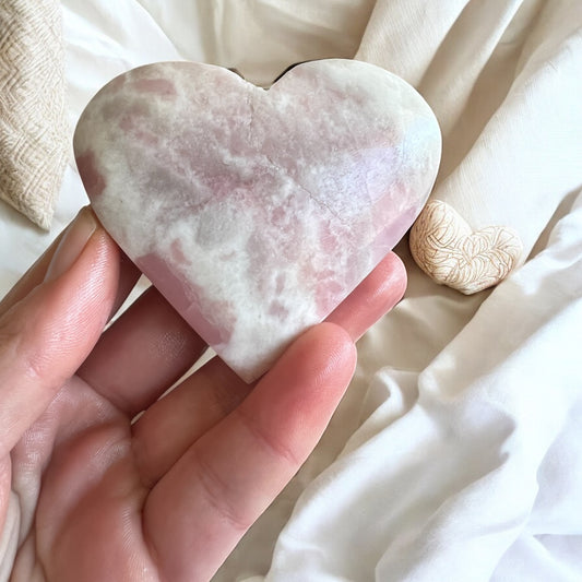 Pink opal heart