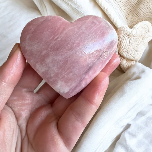 Pink opal heart