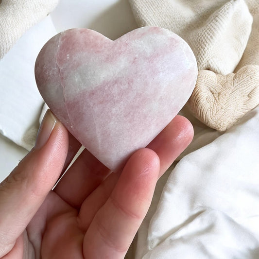 Pink opal heart
