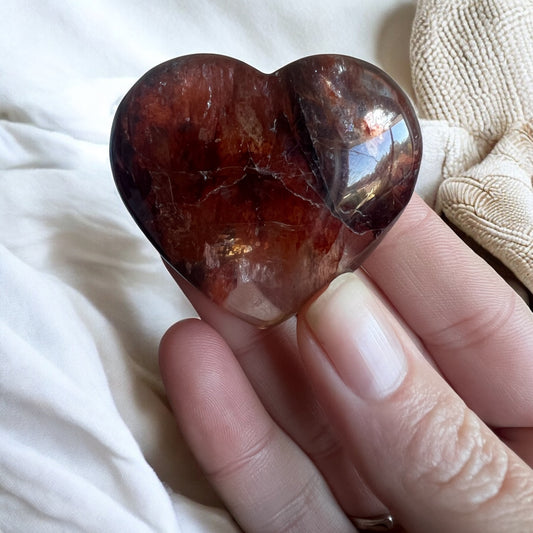 Fire quartz heart H