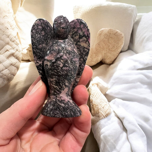 Rhodonite Carving angel