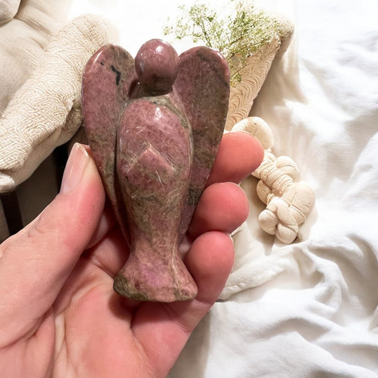 Rhodonite Carving angel