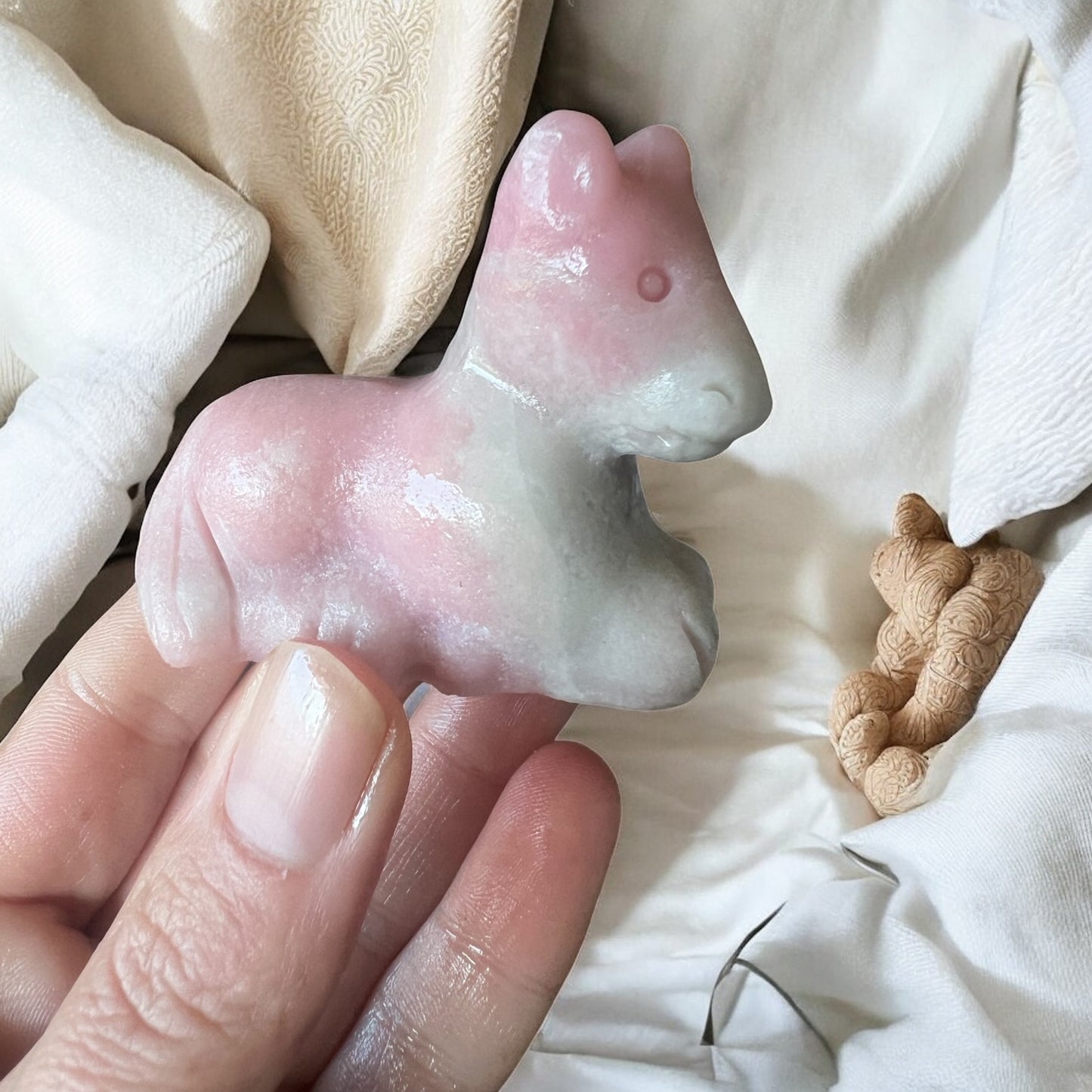 Pink opal horse