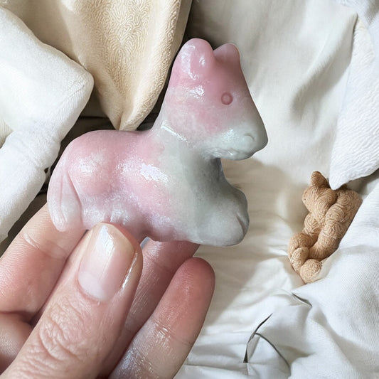 Pink opal horse
