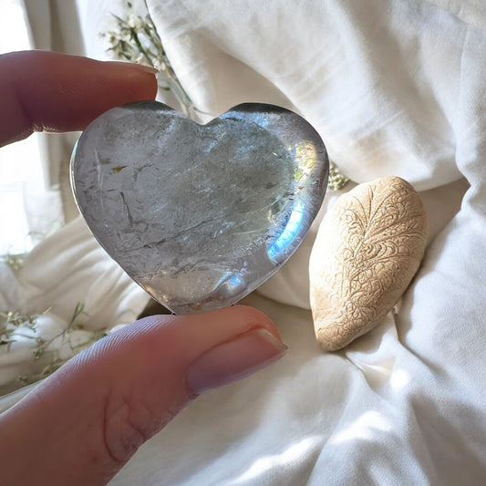 Garden quartz heart